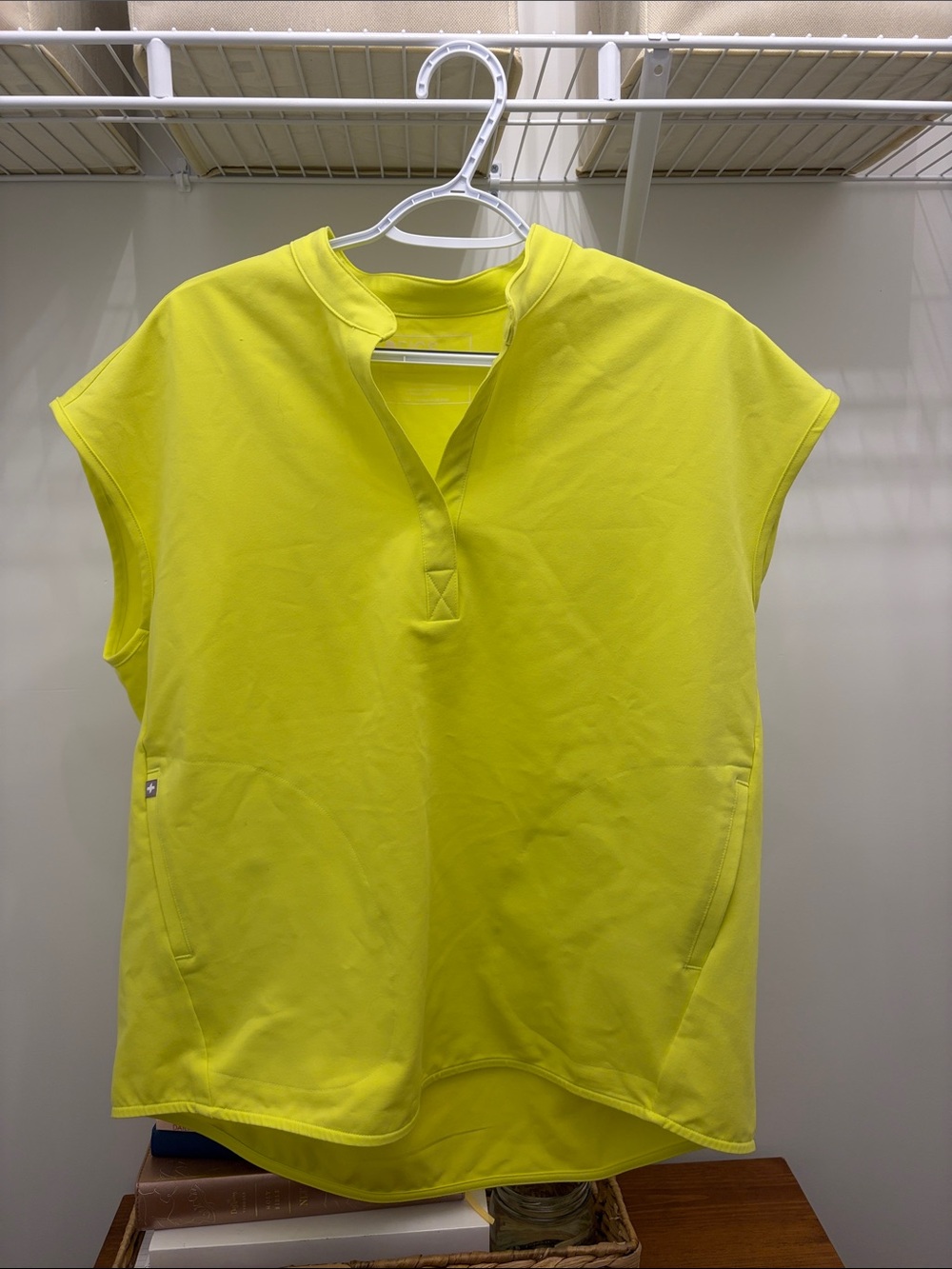 Figs Technical Collection Neon Yellow Scrub Top